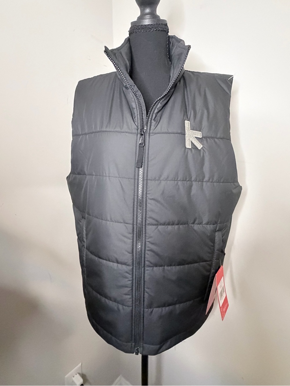 The North Face Men's Black Puffer Vest Full Zip Size M New With Tags